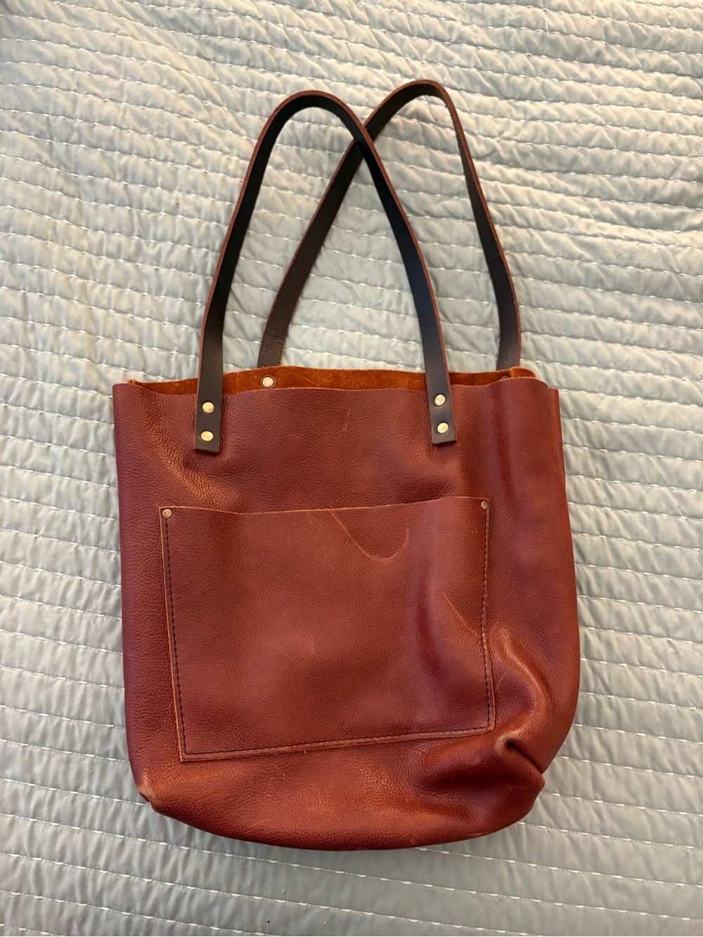 Portland Leather Goods Small Tote in Nutmeg